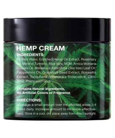 Buy Maximum Strength Natural Hemp Cream 8 fl oz - Arnica MSM Turmeric Emu Oil - Relieve Muscle & Joint Pain Worldwide - Buy Online on GoSupps.com
