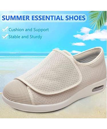 Extra Wide Diabetic Shoes for Edema & Swollen Feet - Light Grey, Size [insert size] - Buy Online on GoSupps.com