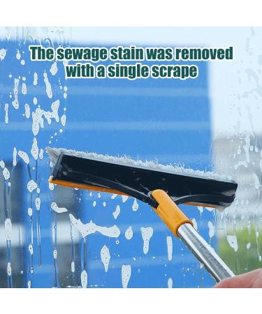 2 in 1 Cleaning Scrub Brush 120 Rotating Detachable Floor Scrub Brush with Long Handle V-Shaped Shower Brush for Cleaning with Squeegee for Bathroom Kitchen 2 in 1 Cleaning Scrub Brush Shower - Buy Online on GoSupps.com