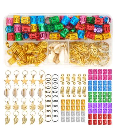 120 Pieces Hair Jewelry for Women Braids  7 Diffent Colors Braiding Hair Rings for Braids Hair  Colorful Hair Accessories with Cute Pendant Style A