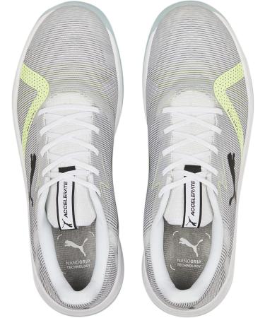 PUMA Unisex Accelerate Turbo Nitro II - Hallenturnschuh 41 EU | Puma White Black & Fizzy Light Nitro Blue - International Shipping Available - Buy Online on GoSupps.com