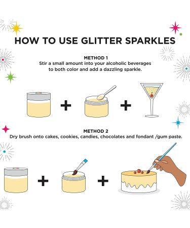 Blacksherbet Gold Edible Glitter 5g | KOSHER Certified | for Drinks, Cakes & Desserts - Buy Online on GoSupps.com