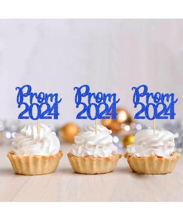 32 Pcs Glitter 2024 Graduation Cupcake Toppers Prom 2024 Cupcake Toppers NO DIY NEEDED 32 PCS Food/Appetizer Picks For Graduation Party Cake Decorations Class of 2024 Set 32 Pieces (Blue) - Buy Online on GoSupps.com