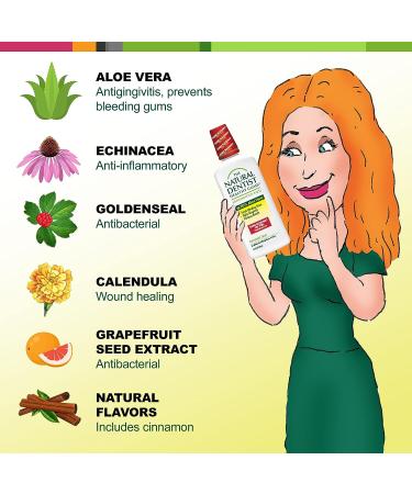 Natural Dentist Healthy Gums Antigingivitis Rinse - Alcohol-Free Gingivitis Mouthwash with Aloe Vera - 16.9 fl oz Peppermint Twist - Safe for Chemotherapy Patients - Buy Online on GoSupps.com