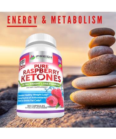 100% Pure Raspberry Ketones Max 1000mg - 3 Month Supply - Weight Loss Supplement - Energy Boost - 180 Capsules - Buy Online on GoSupps.com
