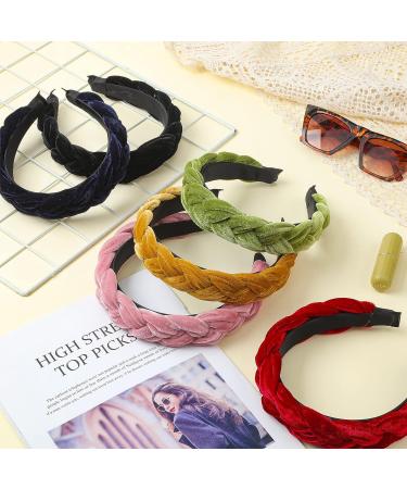 6-Piece Velvet Criss Cross Headband Set for Women - Soft & Cute Hair Accessories in 6 Colors - Buy Online on GoSupps.com