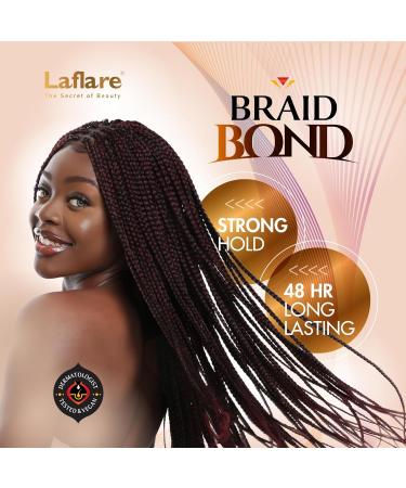 Laflare 1LB Braid Bond Gel - Extreme Hold for Natural & Kids Hair | Vegan & Nourishing | Peach - Bulk Purchase - Buy Online on GoSupps.com