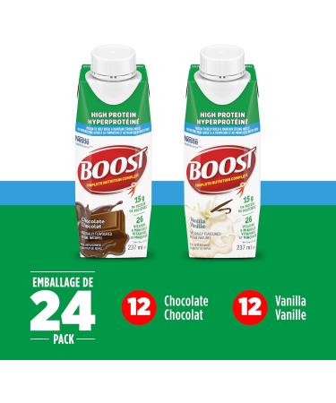 BOOST 15g Protein Meal Replacement Drink Chocolate and Vanilla Variety Pack 6x237ml Case Pack of 4 Packaging May Vary & Fruit Flavoured Drink Variety Pack 237ml 24 count BEVERAGE + PROTEIN_DRINK - Buy Online on GoSupps.com