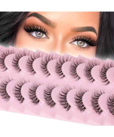 Focipeysa Natural Cat Eye D Curl False Eyelashes - Wispy Faux Mink Lashes with Clear Band for a Stunning Eyelash Extension Look - Buy Online on GoSupps.com
