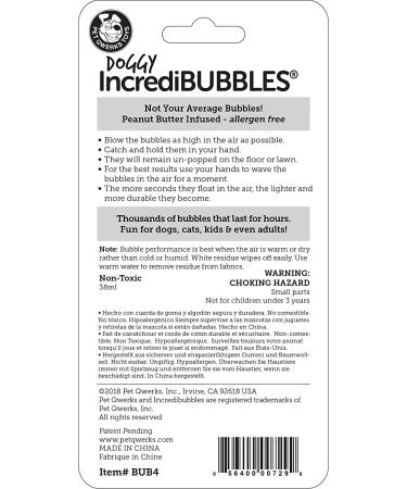 Pet Qwerks Incredibubbles Interactive Pet Toys - Peanut Butter Edible Bubbles 38 ML for Dogs & Cats - Buy Online on GoSupps.com