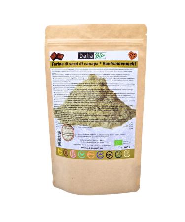 Dalia Farine de Graines de Chanvre Bio 500g | 43% Prot ines | Sans Gluten | Riche en Fibres | Vegan | Qualit Premium | Pour Pains Smoothies et Recettes Fit 500 g (Lot de 1)