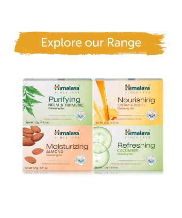 Himalaya Nourishing Cream & Honey Cleansing Bar 4.41 oz 6 Pack - Face & Body Soap for Soft Skin - Buy Online on GoSupps.com