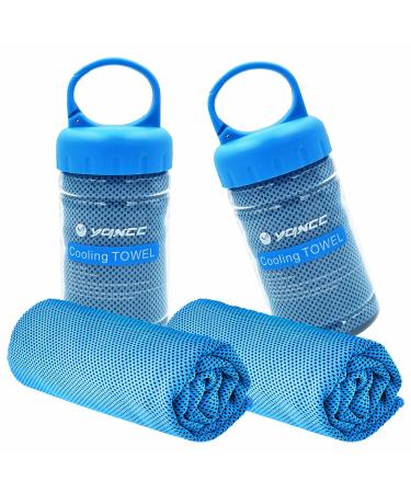 YQXCC 2 Pack Cooling Towel (47"x12") Ice Towel for Neck, Soft Breathable Chilly Towel, Microfiber Cool Towel for Yoga, Golf, Gym, Camping, Running, Workout & More Activities 2*light Blue - Buy Online on GoSupps.com