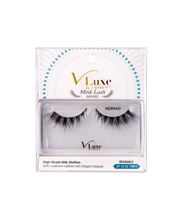 Kiss Store Vluxe By I Envy Mink Lash High Grade Silk Chiffon Eyelash Mermaid Vles04 1.41 ounces