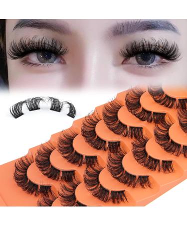 Fluffy Cluster Lashes - Natural Wispy False Eyelashes - 7 Pairs Multipack by Eefofnn - Buy Online on GoSupps.com