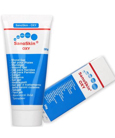 Sanoskin Oxy Wound and Healing Oold 30G - Natural Wound for Healing Infected Wounds - With Ozonized Olive Oilgel to combat microorganisms such as bacteria yeasts and fungi Oxy 30G