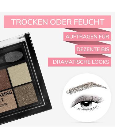 Buy Manhattan Eyemazing Effect Eyeshadow Palette - 4 Shimmering Shades for Smokey Eyes - Brownie Break 95R (3 x 5g) - International Shipping Available - Buy Online on GoSupps.com