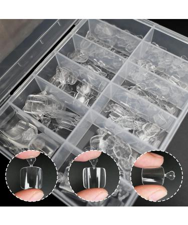 AddFavor 240pcs Clear Short Square Toe Nail Tips - Full Cover Soft Gel X Toenail Tips for Salon & Home Pedicure - Buy Online on GoSupps.com