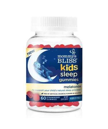 Mommy's Bliss Kids Sleep Gummies + Melatonin Kids 3 Years + Strawberry 60 Gummies