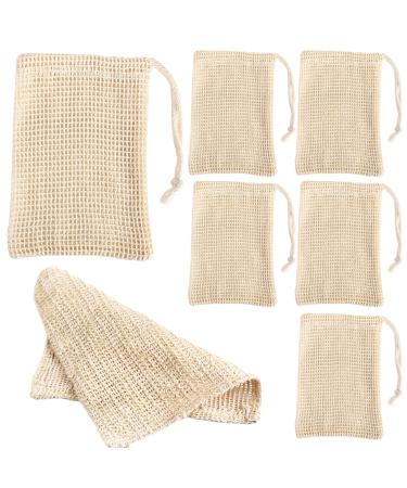 6-part soap bag made of cotton and linen with a square towel suitable for bathroom travel swimming and fitness (soap set)