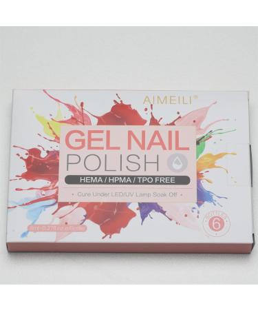 AIMEILI Cat Eye UV Gel Nail Polish Set - Hema Free 6 Colors 8ml - Magnetic Gel Nail Kit for Stunning Cat Eye Effects - International Shipping Available - Buy Online on GoSupps.com