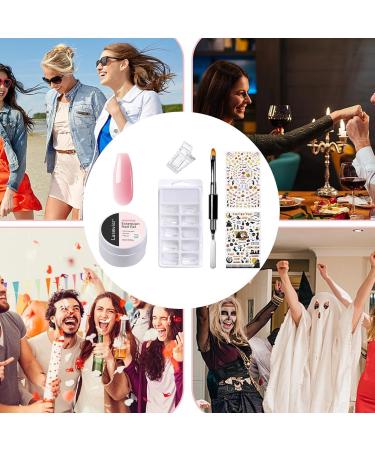 Solid Nail Builders Gel - Solid Nail Tips Builder Glue Hard Gel Non-Sticky Modeling Gel Nail Extension Kit with Halloween Stickers Press On Nails Fake Nails Solid Builders Gel Huyath - Buy Online on GoSupps.com