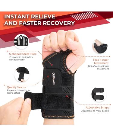 Breathable Carpal Tunnel Wrist Brace for Men & Women - Adjustable Night Support for Tendonitis, Arthritis - S/M Right Hand - Buy Online on GoSupps.com