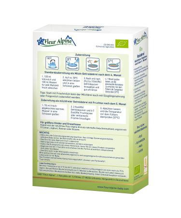 Fleur Alpine Bio Rice Porridge - Nutritious Gluten-Free Baby Breakfast | Easy Prep | 7 Portions for 4+ Months | No Added Sugar - Buy Online on GoSupps.com