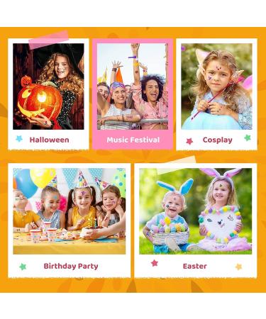 Glitter Tattoo Kids Set - 30 Colors, 147 Stencils, Brushes, Glue - Arts Glitter for Girls, Boys, Birthday, Festival - Gifts for Kids & Adults - Yellow - Buy Online on GoSupps.com