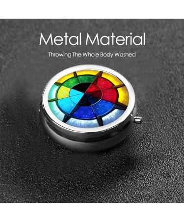 Shine in All Directions Round Pill Box | 3 Compartment Portable Travel Organizer - Buy Online on GoSupps.com