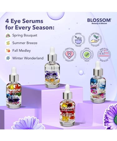 Blossom All Natural Organic Eyel Serum | Cruelty-Free Essential Oils Real Flowers | Made in USA | 0.5 fl. oz. - Fall Medley - Buy Online on GoSupps.com