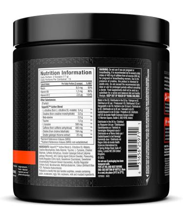 Muscletech Vapor X5 Pre Workout Powder - Blue Razz Freeze - 252g - Buy Online on GoSupps.com