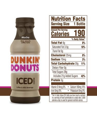 Dunkin Donuts Iced Coffee Mocha 9.4 Fl Oz (Pack of 4) - Refreshing Beverage for Coffee Lovers - Buy Online on GoSupps.com