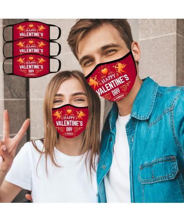 3PCS Valentine's Day Face Bandanas Couple Matching Face_Masks - Beast & Beauty- Reusable Cloth Face_Mask - Buy Online on GoSupps.com