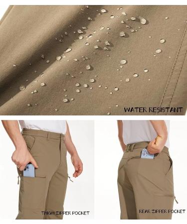 MAGCOMSEN Men's Waterproof Hiking Pants - Lightweight Quick Dry Outdoor Work Pants | 6 Pockets, Ripstop Fabric, Black, Size 38 - Buy Online on GoSupps.com
