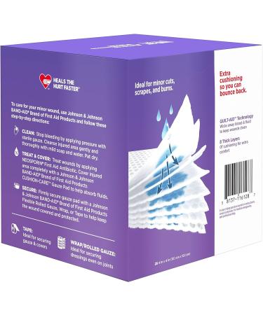 American Red Cross Johnson & Johnson Band-Aid Gauze Pads - 25 Count - Buy Online on GoSupps.com