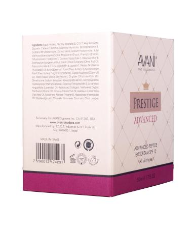 Avani Prestige Advanced Peptide Eye Cream with Hyaluronic Acid - Under Eye Treatment for Dark Circles Puffy Eyes Anti Aging - SPF 15. - Buy Online on GoSupps.com