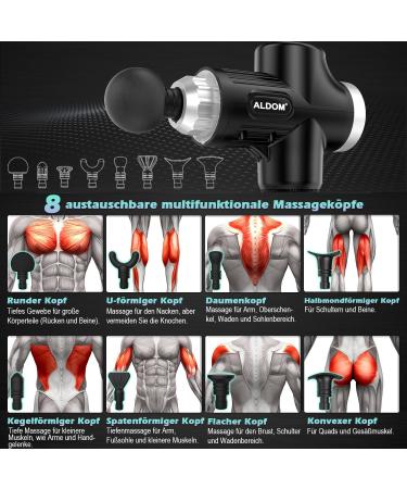 Premium Massage Gun - 30 Speed Muscle Massager with 8 Attachments | Fast Shipping Internationally - Buy Online on GoSupps.com