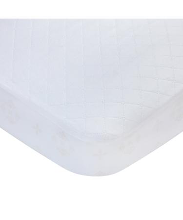 Carters Waterproof Fitted Crib Mattress Pad and Toddler Crib Mattress  Protector - Baby Crib Mattress Cover - Protective Sheet for Boys and Girls  Bedding Sets White Crib Pad 28 X 52