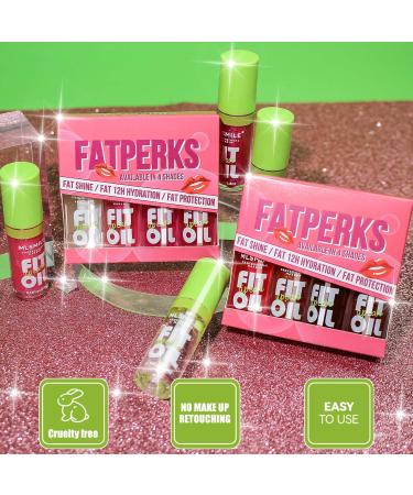 Hydrating Lip Oil Set - 4 Colors Fat Lip Oil Glaze | Non-Sticky Nourishing & Long-Lasting Gloss | Plumping Transparent Lip Care - Buy Online on GoSupps.com