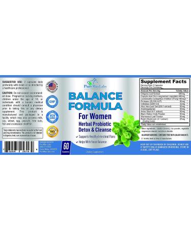 Balance Complex for Women - Vaginal Health Herbal Detox & Probiotics - 60 Capsules - Buy Online on GoSupps.com