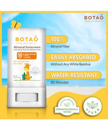 Buy Baby Mineral Sunscreen Stick - 100% Zinc Oxide SPF 50+ | Water Resistant Fragrance Free Easy Application for Sensitive Skin | Ideal for Babies & Kids - Buy Online on GoSupps.com