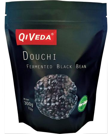 QiVeda Chinese Douchi - Premium Fermented Black Beans | 11oz (300g)