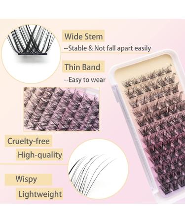 Losha 72 Pcs Cluster Lashes Extension 8-16mm D Curl | DIY Eyelash Extensions | Wispy False Eyelashes | B10-8-16mm Mix - Buy Online on GoSupps.com