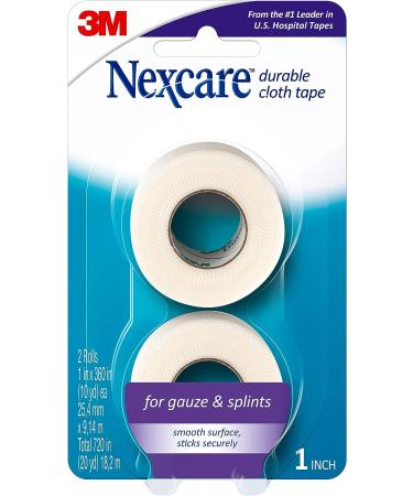Nexcare Durapore Durable Cloth Tape - 1 Inch X 10 Yards, 6 Rolls - White - Trusted by U.S. Hospitals - Buy Online on GoSupps.com