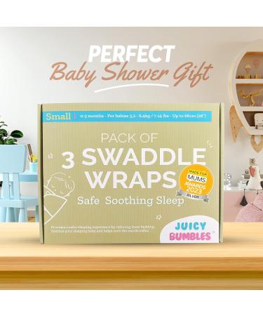 Juicy Bumbles 100% Cotton Swaddle Blanket Set - Light Grey (0-3 Months) | Baby Essentials for Newborn Boys and Girls - Buy Online on GoSupps.com