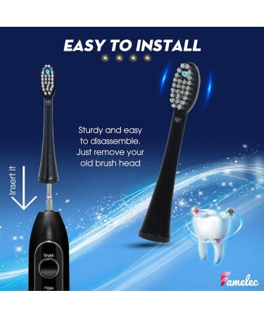 Buy Waterpik Sonic Fusion 2.0 Replacement Toothbrush Heads - SF-01 SF-02 Compatible Pack of 8 - Black & White - Buy Online on GoSupps.com