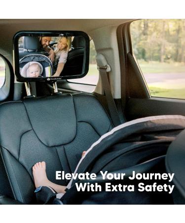 Baby Car Mirror - Safety Back Seat Infant Mirror - Shatterproof Wide View Baby Mirror (Matte Black) - Buy Online on GoSupps.com