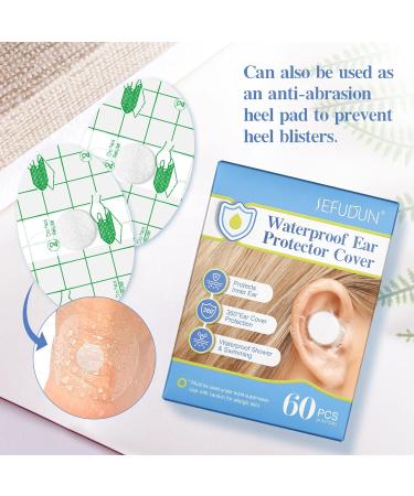 60 Pcs Waterproof Ear Protection Sticker for Baby | Soft Disposable Earplugs for Shower and Swimming | Inner Ear Protection Patch - 4.5x7cm - Buy Online on GoSupps.com