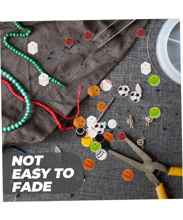COHEALI Silicone Bead Kit - 880 Pcs Bulk Beads for DIY Keychains, Necklaces, and Teether - Baseball and Softball Design - Round Circle Shape - 1.5CM Size - 5pcs - Buy Online on GoSupps.com